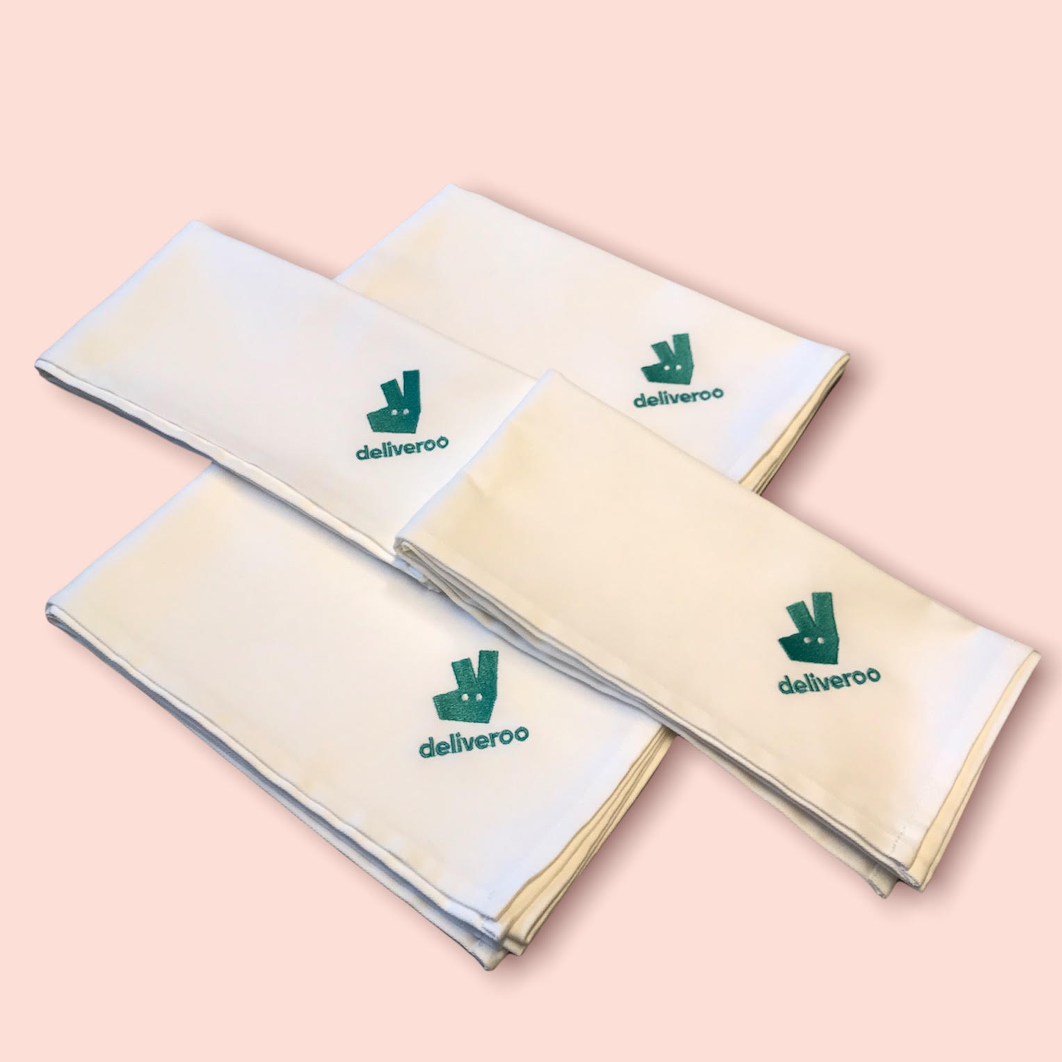 servetten met logo deliveroo geborduurd i am liz